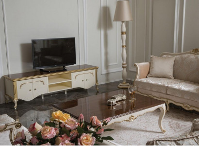 Luxury set coffee table TV cabinet sofa couch upholstery set suite 3-piece. New