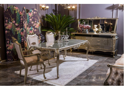 Dining room dining table chair set group ensemble table tables luxury 5-piece.