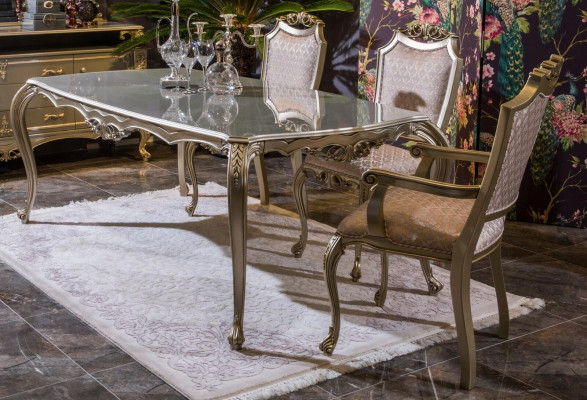 Dining room dining table chair set group ensemble table tables luxury 5-piece.