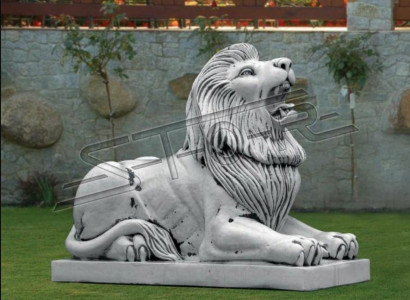XXL Lion Figure Garden Terrace Decoration Deco Stone Sculpture