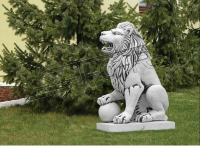 XXL Lion Figure Garden Terrace Decoration Antique Style Decorative Stone Sculpture