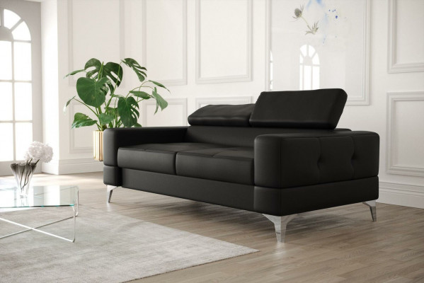 Two-seater leather sofa couch wood sofa upholstery sofa 2-seater fabric couches new