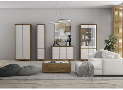 Living room set display cabinet chest of drawers wall units cabinets table furniture wood 4-piece set