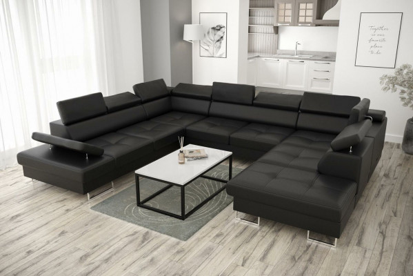 Living landscapes corner sofa couch fabric leather upholstery seating corner sofa U-shaped sofas