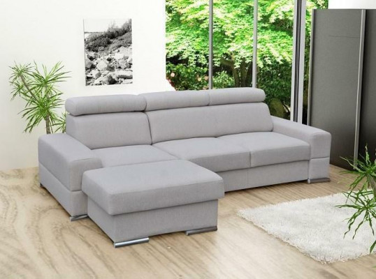 Living area with bed function fabric corner sofa L-shape sofa couch design textile sofas