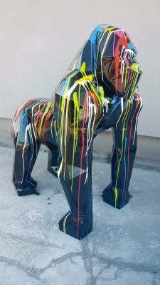 Designer Gorilla Figure Statue Modern Figures Statues Decoration Decor Garden New