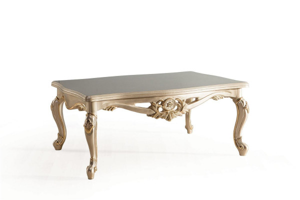 Sofa set sofa couch baroque rococo set coffee table turquoise 5-piece gold