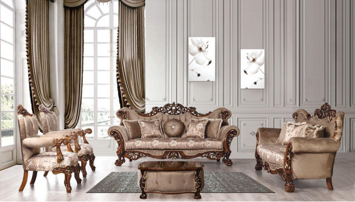 Sofa set 3+1 armchair seating coffee table sofa new sofas set style Art Deco