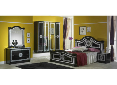 Bedroom Complete Set Royal Style Modern Bed Nightstand 6 pcs. New