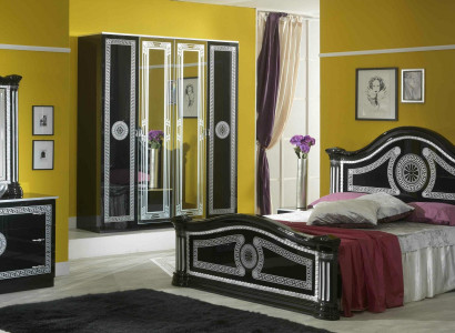 Bedroom Complete Set Royal Style Modern Bed Nightstand 6 pcs. New