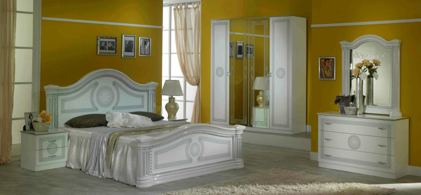 Bedroom Italian Furniture Set Modern Luxury 6-piece. Bed Beds Wardrobe New