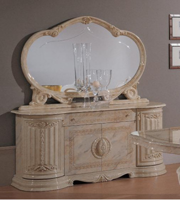 Luxury living-dining room set 2-piece suite table sideboard classic display cabinet table