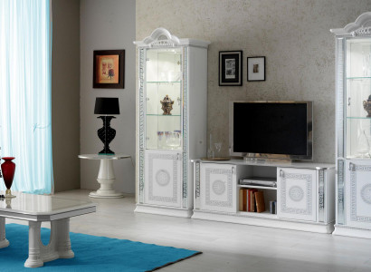 Living room set wall unit display cabinet sideboard table RTV display cabinets complete 3-piece set new