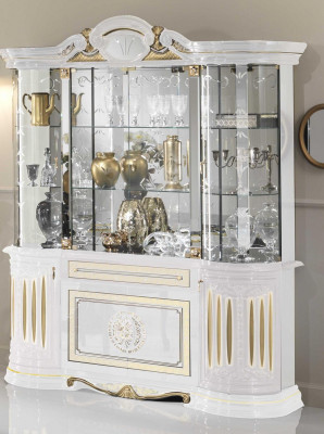 Sideboard Luxury Display Cabinet Glass Cupboard Modern Style Italian Furniture