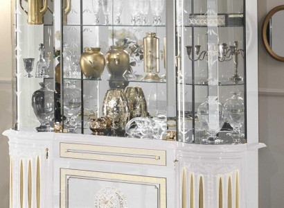 Sideboard Luxury Display Cabinet Glass Cupboard Modern Style Italian Furniture