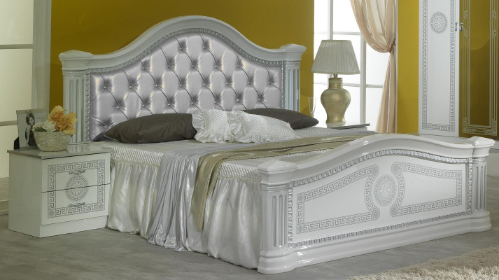 Class Bedroom Set 3-piece Bed Double Bed Beds 2x Nightstand Chesterfield