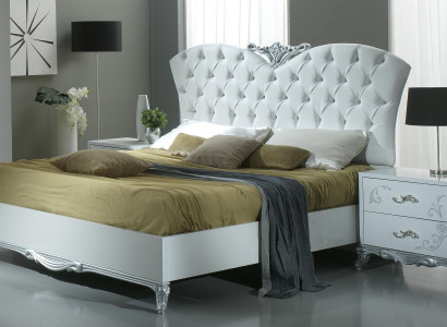 Classic bed double bed 2x bedside tables wood design beds new 3-piece set