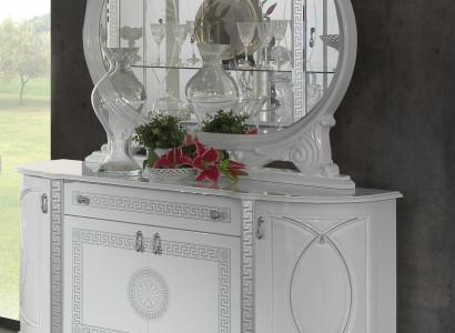 Mirror Dresser Cabinet Sideboards Bedroom Set Wood Modern Style 2-piece