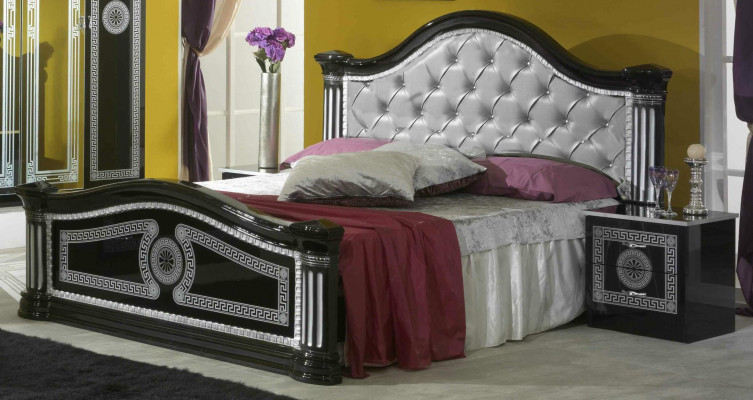 Bed 2x Nightstand 3-pc. Bedroom Set Design Luxury Bedroom Chesterfield