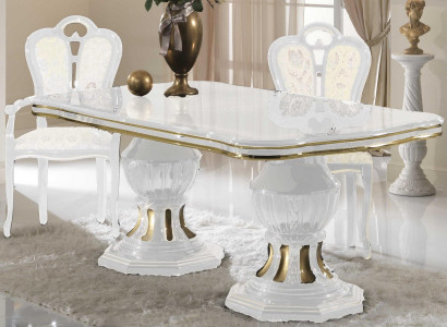 Classic dining room table wood tables high-gloss Italian dining room furniture