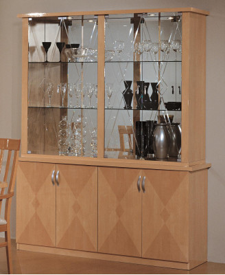 Classic display cabinet, Italian furniture, cabinets, display cases, beech, new