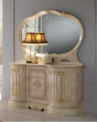 Mirror dresser cabinet dressers sideboard bedroom set wood modern style new