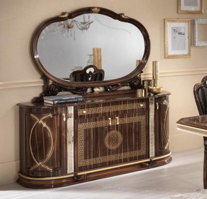 Classic sideboard with mirror dresser XXL cabinet sideboard Italian furniture