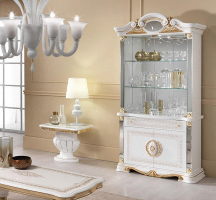 Italian Luxury Furniture Display Cabinet Sideboard Glass Design Cabinet