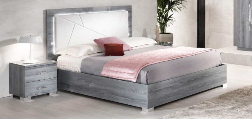 Bedroom 3-piece set Bed 2x Nightstand Console Beds Double Hotel Upholstery