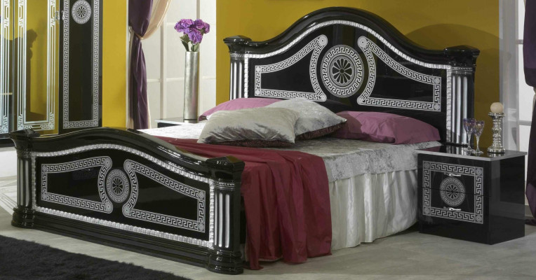 Bed 2x Nightstands 3-piece. Italian Furniture Bedroom Beds Wood New Set