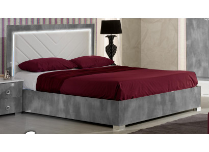 Design bedroom 3-piece set. Bed, 2x nightstands, classic luxury bed set furniture.