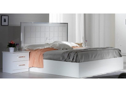 Bed 2x Nightstand 3-piece Bedroom Set Design Modern Luxury Bed Group New