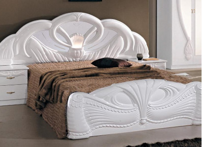 Classic bed, baroque style double wood hotel beds, bedroom 180x200cm new