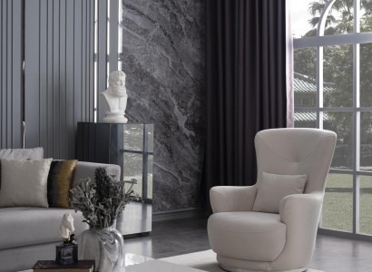 Luxury armchair for living room for study room material wood color white