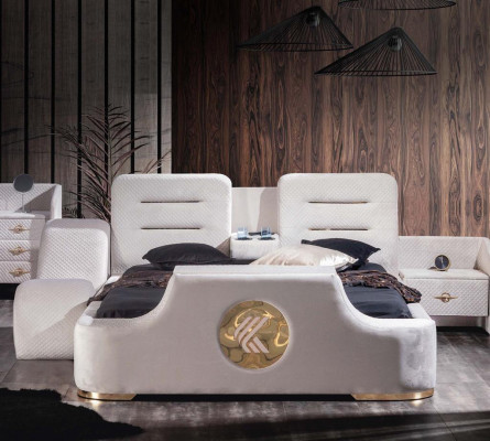 Double bed beds modern luxury stools multifunction bed design velvet