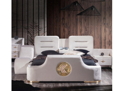 Double bed beds modern luxury stools multifunction bed design velvet