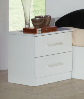 Double bed, bed, 2x nightstands, wood design, modern style beds, 3-piece, LED light