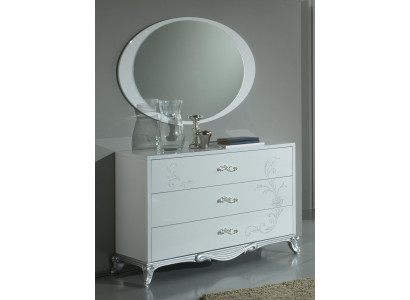 Console table dresser with mirror luxury class furniture set style modern 2-piece. New
