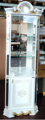 Luxury Window Display Corner Glass Cabinet Modern Furniture Shelf Classic ITALY