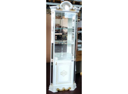 Luxury Window Display Corner Glass Cabinet Modern Furniture Shelf Classic ITALY