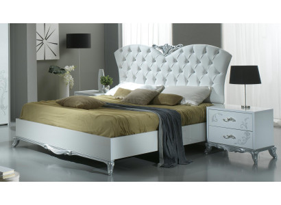 Luxury bed leather beds 160x200 Chesterfield bedroom Italian