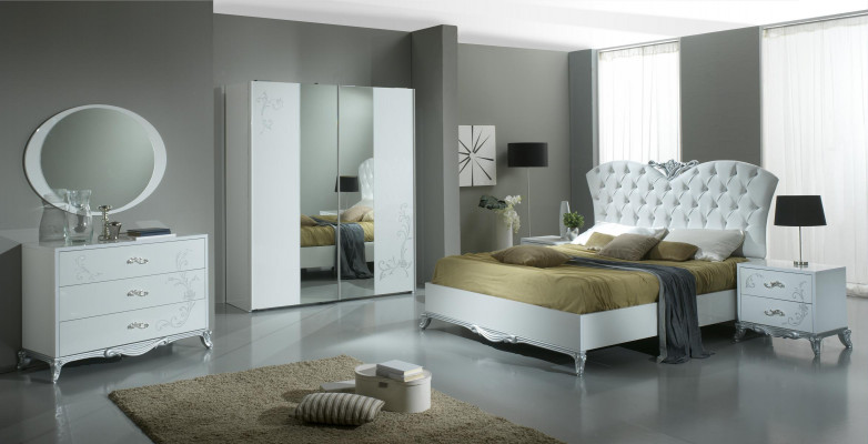 Luxury bed leather beds 160x200 Chesterfield bedroom Italian
