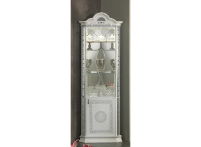 Corner Cabinet Luxury Glass Display Cabinet Wood Italian Style Furniture