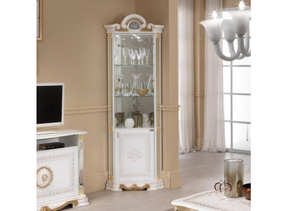 White corner display cabinet glass cabinet display cabinets shelves Italian furniture