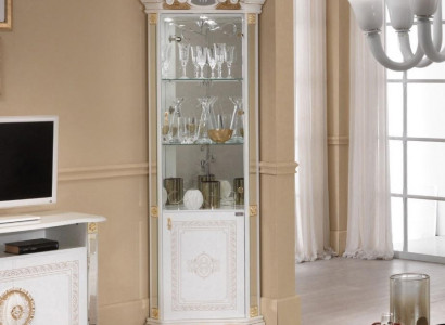 White corner display cabinet glass cabinet display cabinets shelves Italian furniture