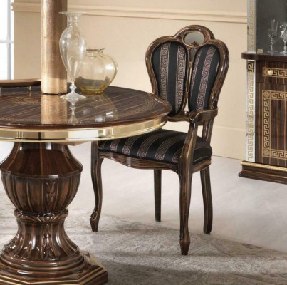 Chair with Armrest Luxury Design Chair Textile Furniture Single Seater Wooden Armchair New