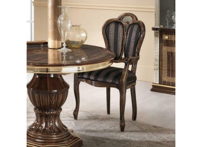 Chair with Armrest Luxury Design Chair Textile Furniture Single Seater Wooden Armchair New