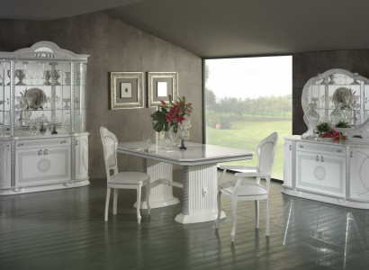 Mirror, sideboard, dining table, display cabinet, upholstery suite, kitchen, living room, dining room