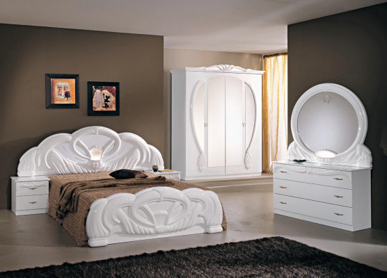 Mirror dresser cabinet sideboards bedroom set wood modern style new