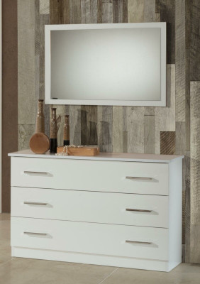 Makeup Table Console Table Sideboard Room Wood Mirror + Dresser 2-piece Set